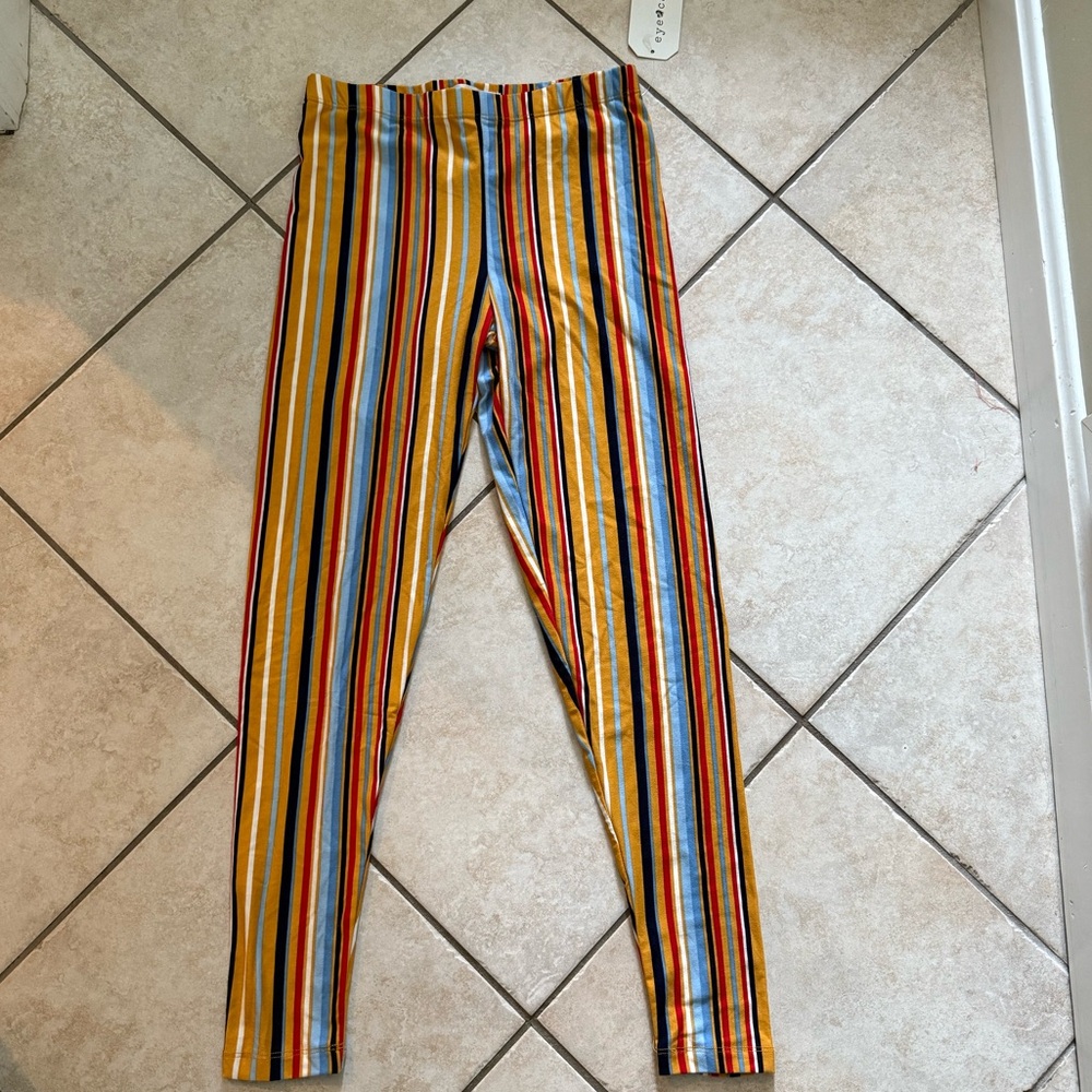 NWT Colorful Striped Leggings